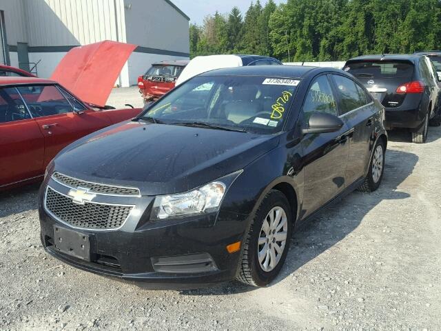 1G1PC5SHXB7267140 - 2011 CHEVROLET CRUZE LS BLACK photo 2