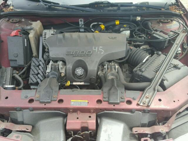 1G2WP52K33F100911 - 2003 PONTIAC GRAND PRIX MAROON photo 7