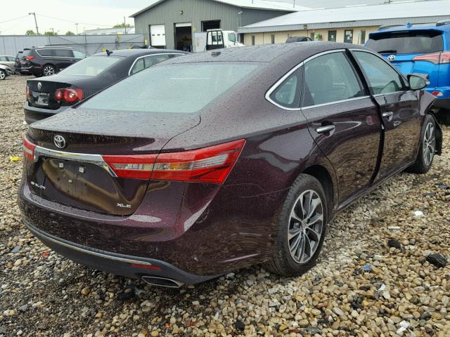 4T1BK1EB8JU284065 - 2018 TOYOTA AVALON XLE BURGUNDY photo 4