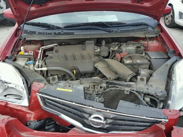 3N1AB6AP0BL639274 - 2011 NISSAN SENTRA MAROON photo 7