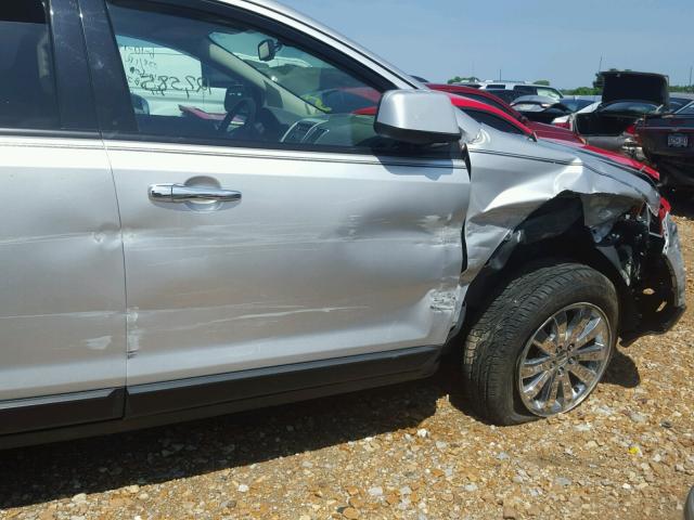 2FMDK48C89BA91432 - 2009 FORD EDGE SEL SILVER photo 9