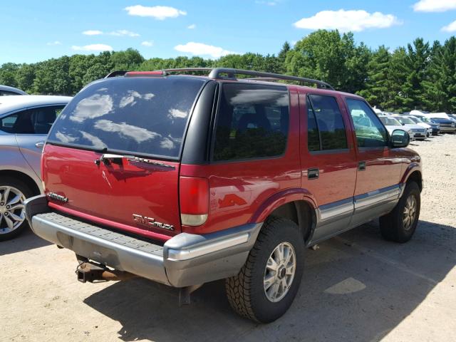 1GKDT13W5V2513131 - 1997 GMC JIMMY MAROON photo 4