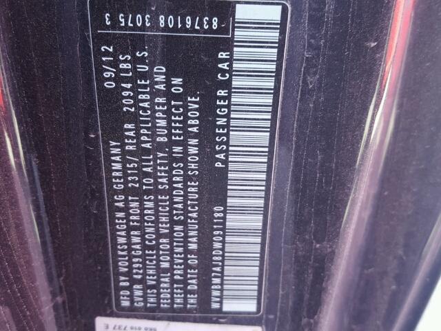WVWBM7AJ8DW091180 - 2013 VOLKSWAGEN GOLF BLUE photo 10