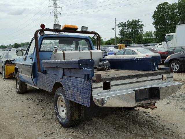 1GTEK14H6FJ508031 - 1985 GMC K1500 BLUE photo 3