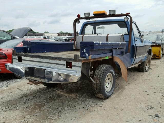 1GTEK14H6FJ508031 - 1985 GMC K1500 BLUE photo 4