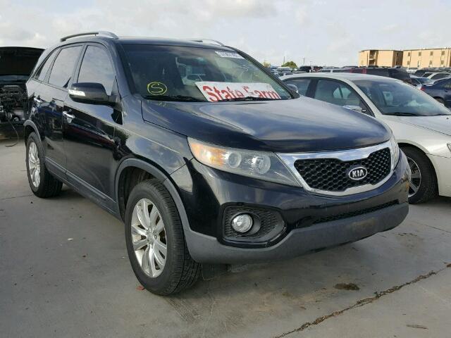 5XYKU4A17BG018701 - 2011 KIA SORENTO EX BLACK photo 1