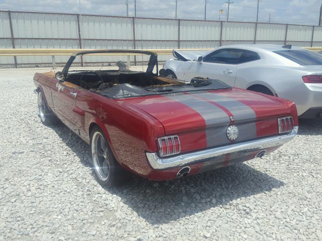 6F08T390846 - 1966 FORD MUSTANG CV RED photo 3
