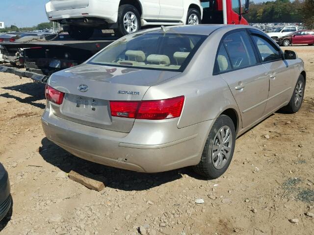 5NPET46C59H540143 - 2009 HYUNDAI SONATA GLS TAN photo 4