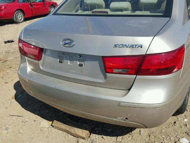 5NPET46C59H540143 - 2009 HYUNDAI SONATA GLS TAN photo 9