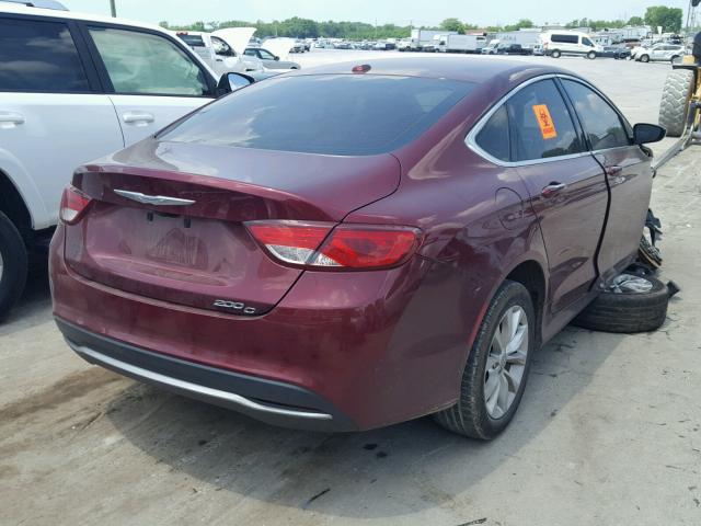 1C3CCCCB2FN608055 - 2015 CHRYSLER 200 C RED photo 4