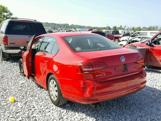 3VW2K7AJ5FM338869 - 2015 VOLKSWAGEN JETTA BASE 红色 照片 3