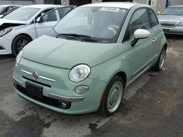 3C3CFFCR2GT170581 - 2016 FIAT 500 LOUNGE GREEN photo 2