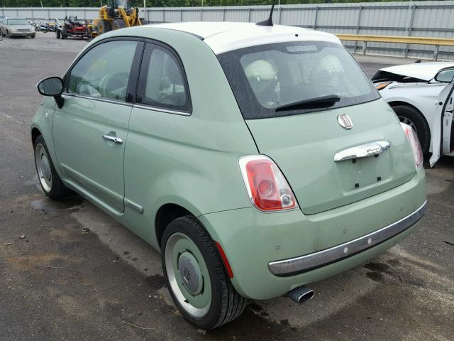 3C3CFFCR2GT170581 - 2016 FIAT 500 LOUNGE GREEN photo 3