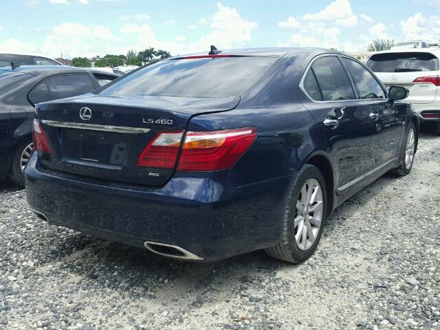 JTHCL5EF7C5012876 - 2012 LEXUS LS 460 BLUE photo 4