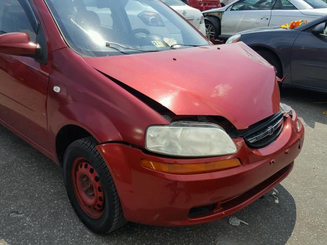 KL1TD66616B669009 - 2006 CHEVROLET AVEO BASE Qırmızı foto 9