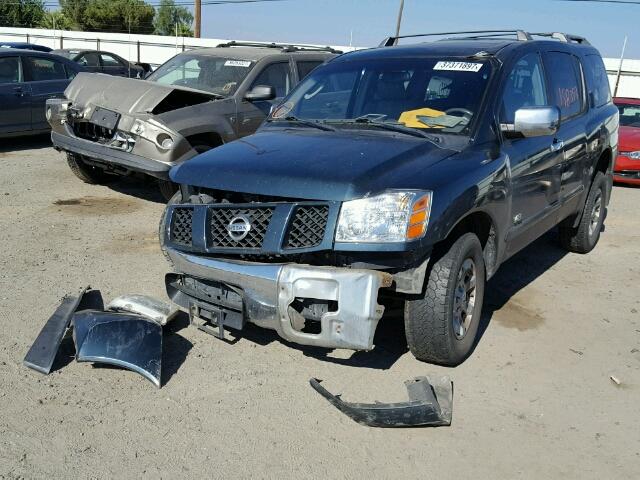 5N1AA08B35N726092 - 2005 NISSAN ARMADA SE BLUE photo 2