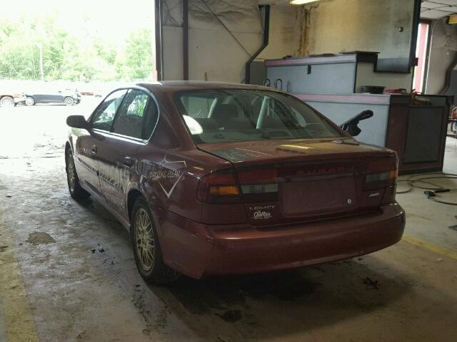 4S3BE625847205746 - 2004 SUBARU LEGACY L S RED photo 3