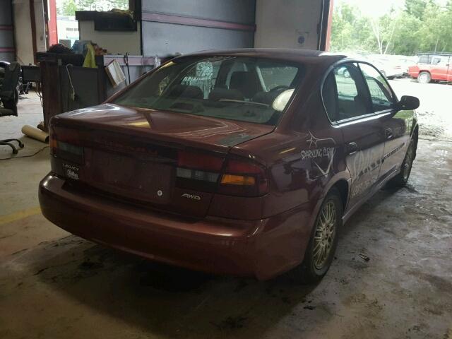 4S3BE625847205746 - 2004 SUBARU LEGACY L S RED photo 4