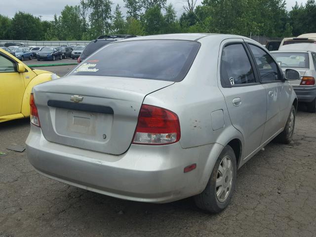 KL1TD52665B356861 - 2005 CHEVROLET AVEO BASE Gümüş foto 4