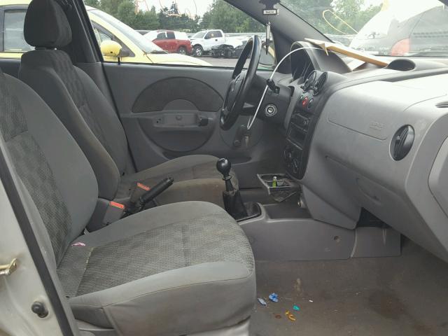 KL1TD52665B356861 - 2005 CHEVROLET AVEO BASE Gümüş foto 5