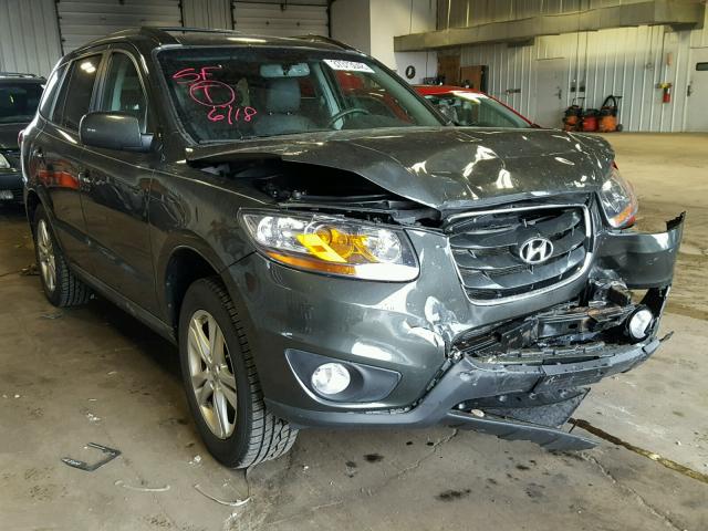 5XYZK4AG0BG068641 - 2011 HYUNDAI SANTA FE L GRAY photo 1