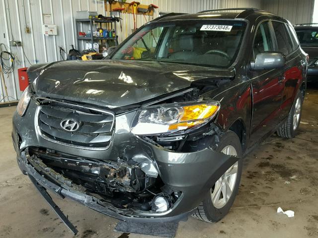 5XYZK4AG0BG068641 - 2011 HYUNDAI SANTA FE L GRAY photo 2