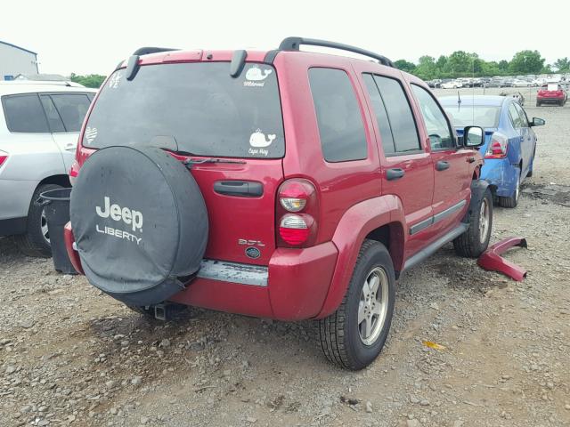 1J4GK38K25W662709 - 2005 JEEP LIBERTY RE RED photo 4