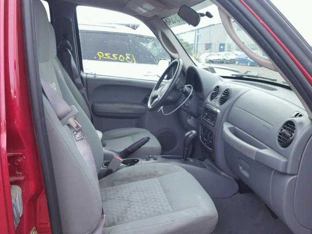 1J4GK38K25W662709 - 2005 JEEP LIBERTY RE RED photo 5