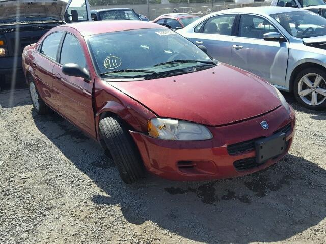 1B3EL46X73N593793 - 2003 DODGE STRATUS SX BURGUNDY photo 1