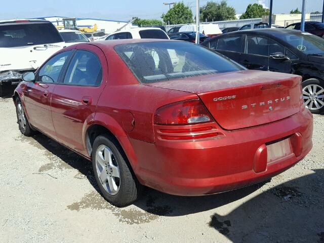 1B3EL46X73N593793 - 2003 DODGE STRATUS SX BURGUNDY photo 3