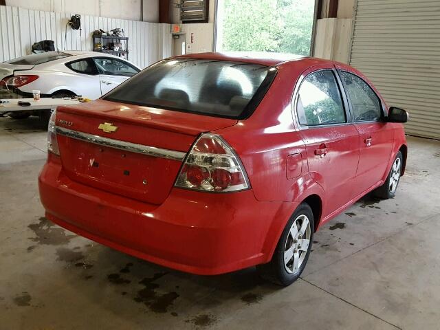 KL1TD5DEXBB140706 - 2011 CHEVROLET AVEO LS RED photo 4
