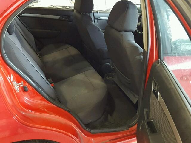 KL1TD5DEXBB140706 - 2011 CHEVROLET AVEO LS RED photo 6