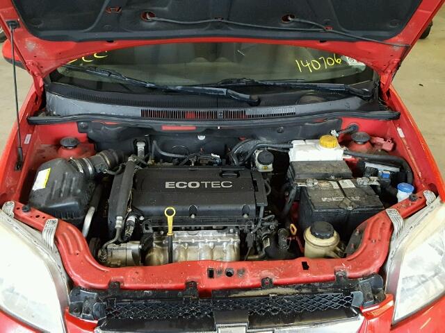 KL1TD5DEXBB140706 - 2011 CHEVROLET AVEO LS RED photo 7