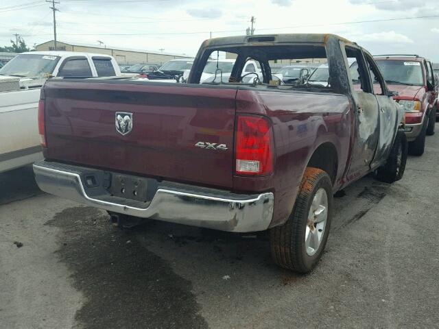 1C6RR7KT9HS638297 - 2017 RAM 1500 MAROON photo 4