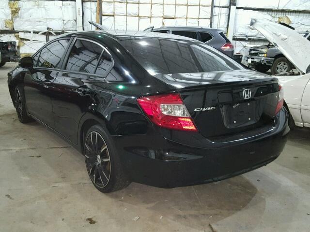 2HGFB2F5XCH323394 - 2012 HONDA CIVIC LX BLACK photo 3