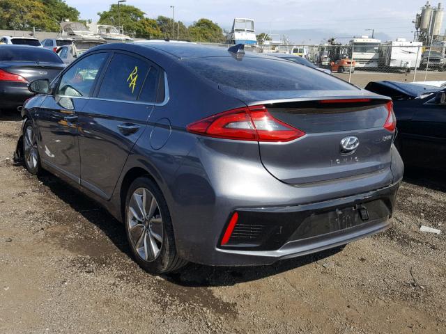 KMHC85LC6HU029172 - 2017 HYUNDAI IONIQ LIMI GRAY photo 3