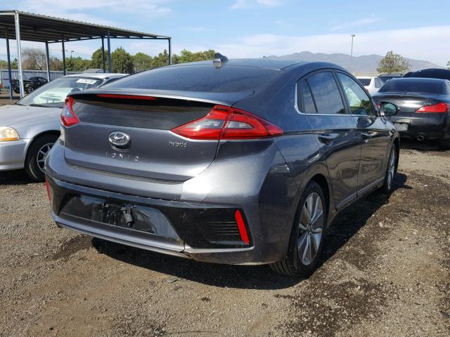 KMHC85LC6HU029172 - 2017 HYUNDAI IONIQ LIMI GRAY photo 4