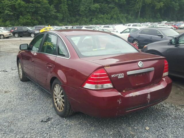 1MEFM42195G607636 - 2005 MERCURY MONTEGO PR MAROON photo 3