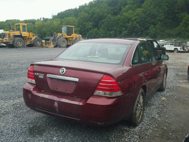 1MEFM42195G607636 - 2005 MERCURY MONTEGO PR MAROON photo 4