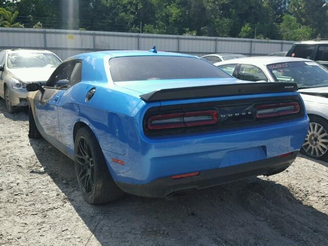 2C3CDZC91GH124580 - 2016 DODGE CHALLENGER BLUE photo 3