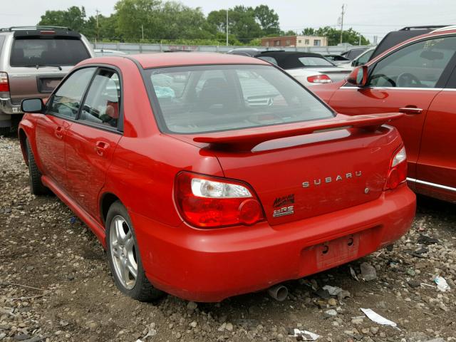 JF1GD66525H500071 - 2005 SUBARU IMPREZA RS RED photo 3