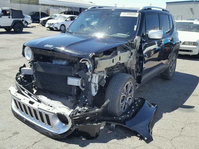 ZACCJBDT1FPB43343 - 2015 JEEP RENEGADE L BLACK photo 2