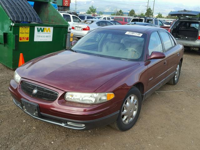 2G4WF5217V1457813 - 1997 BUICK REGAL GS MAROON photo 2