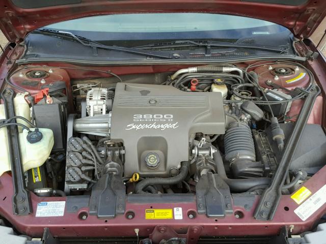 2G4WF5217V1457813 - 1997 BUICK REGAL GS MAROON photo 7