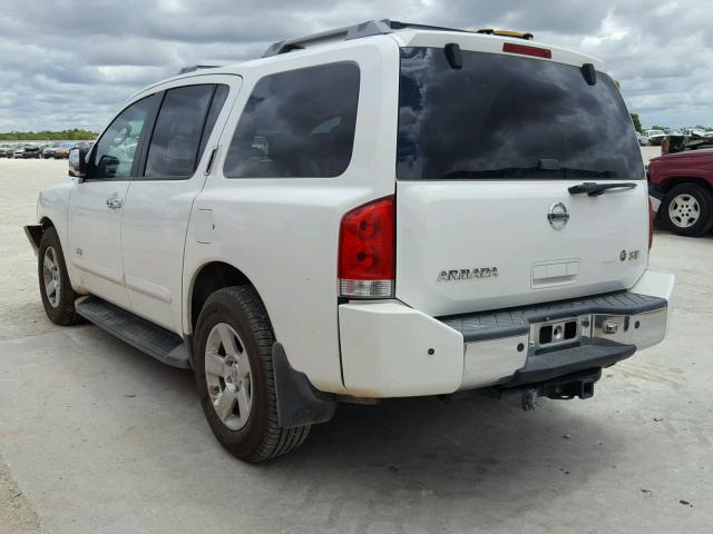 5N1AA08A96N704543 - 2006 NISSAN ARMADA SE WHITE photo 3