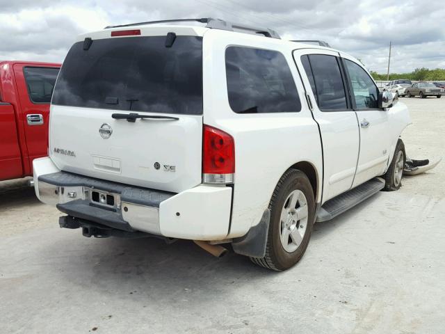 5N1AA08A96N704543 - 2006 NISSAN ARMADA SE WHITE photo 4