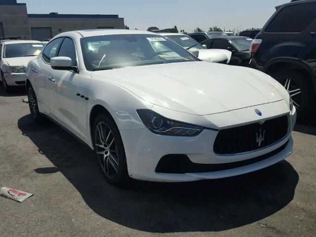 ZAM57XSA9E1091573 - 2014 MASERATI GHIBLI WHITE photo 1