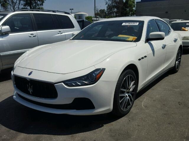 ZAM57XSA9E1091573 - 2014 MASERATI GHIBLI WHITE photo 2