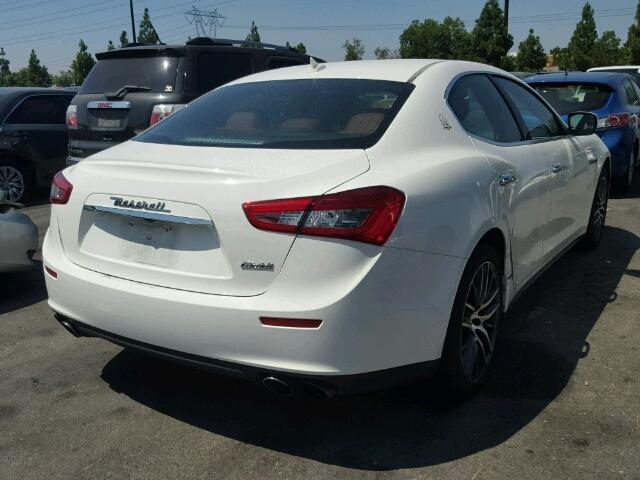 ZAM57XSA9E1091573 - 2014 MASERATI GHIBLI WHITE photo 4