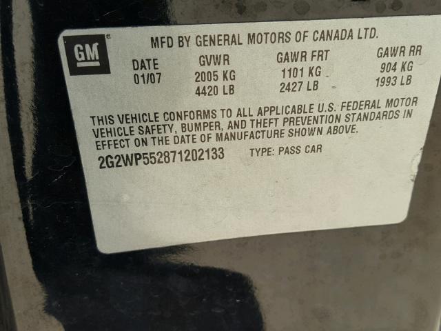 2G2WP552871202133 - 2007 PONTIAC GRAND PRIX Qara foto 10